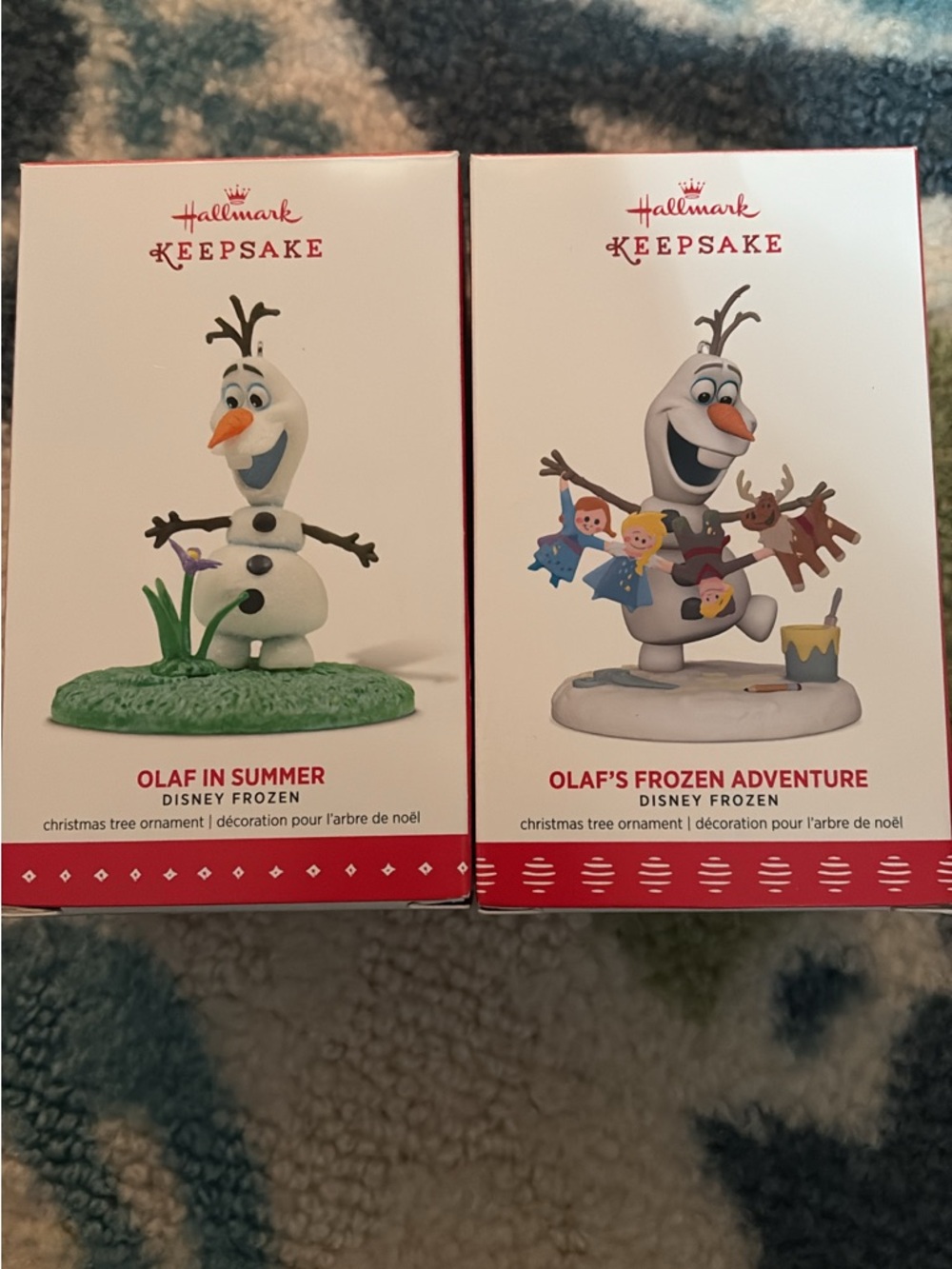 (2) Like new Hallmark Olaf Ornaments